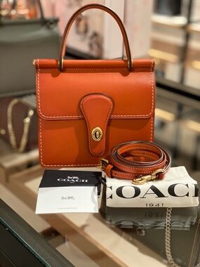 Coach Willis 18 Top-Handle Satchel Orange